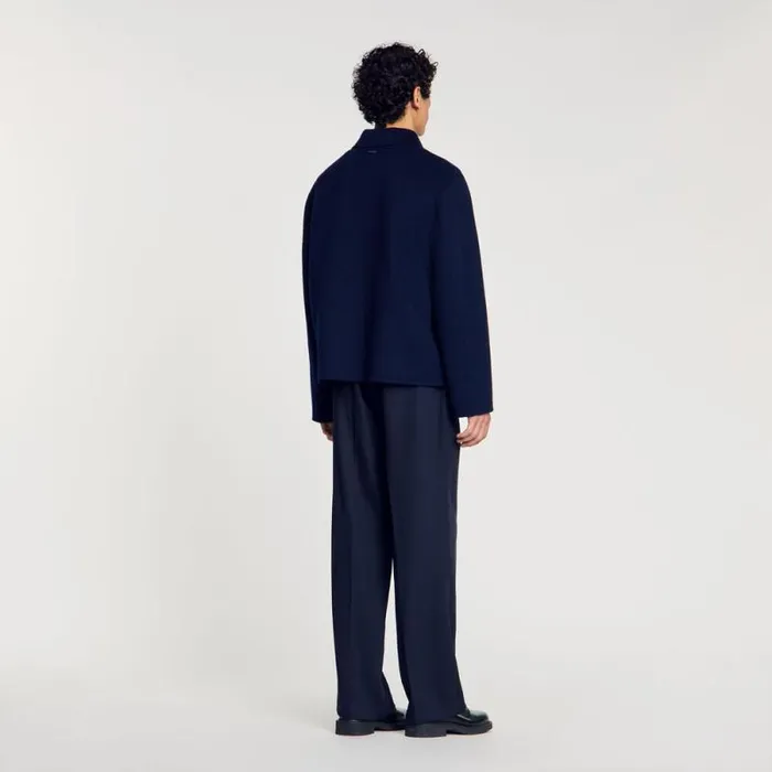 Jackets Men SANDRO Doublefaced Wool Jacket Royal Blue