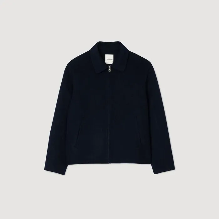 Jackets Men SANDRO Doublefaced Wool Jacket Royal Blue