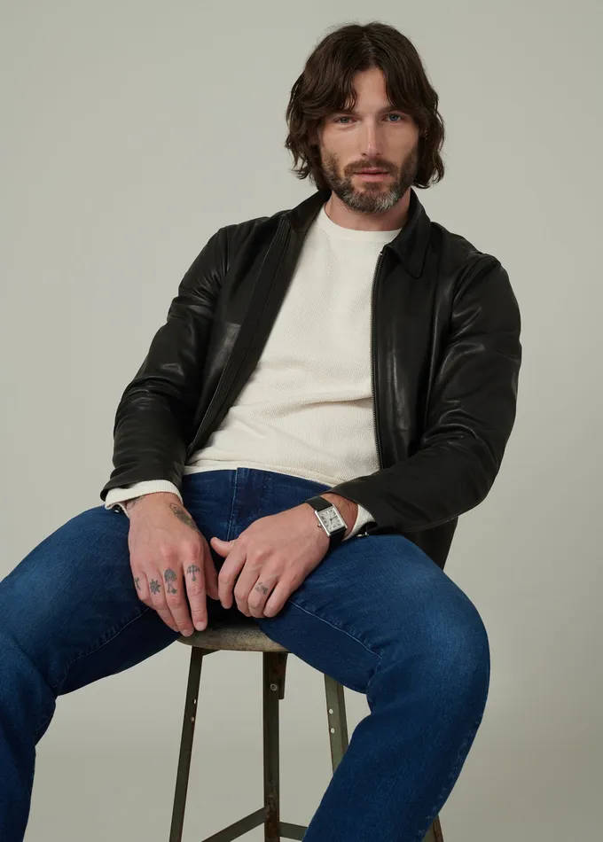 Jackets Outerwear Men REFINED LEATHER MOTO Black Joe8217s Jeans