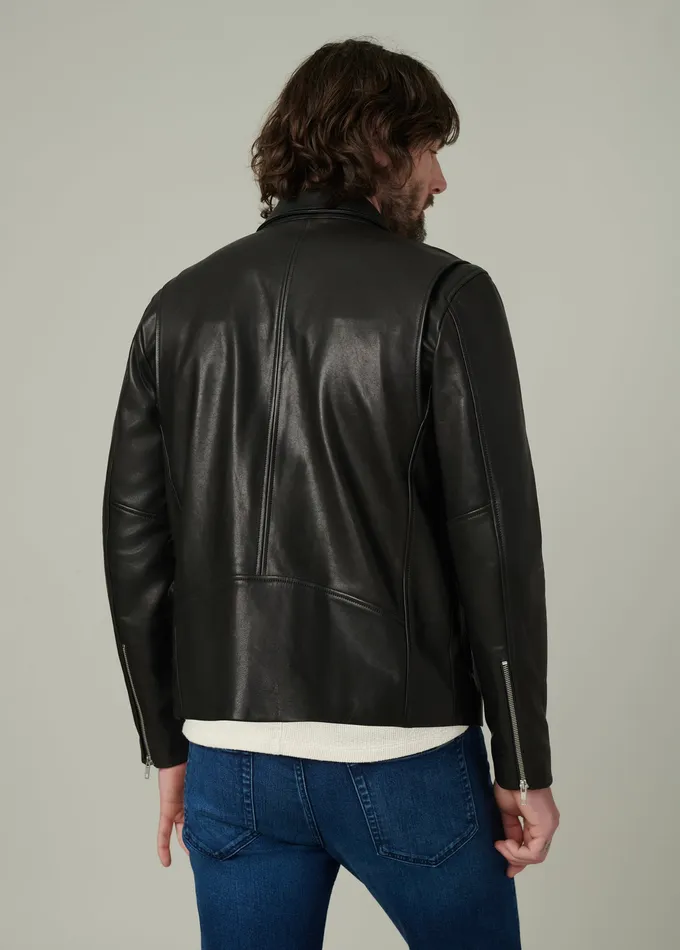 Jackets Outerwear Men REFINED LEATHER MOTO Black Joe8217s Jeans