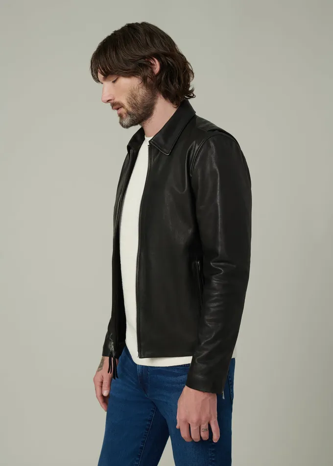 Jackets Outerwear Men REFINED LEATHER MOTO Black Joe8217s Jeans