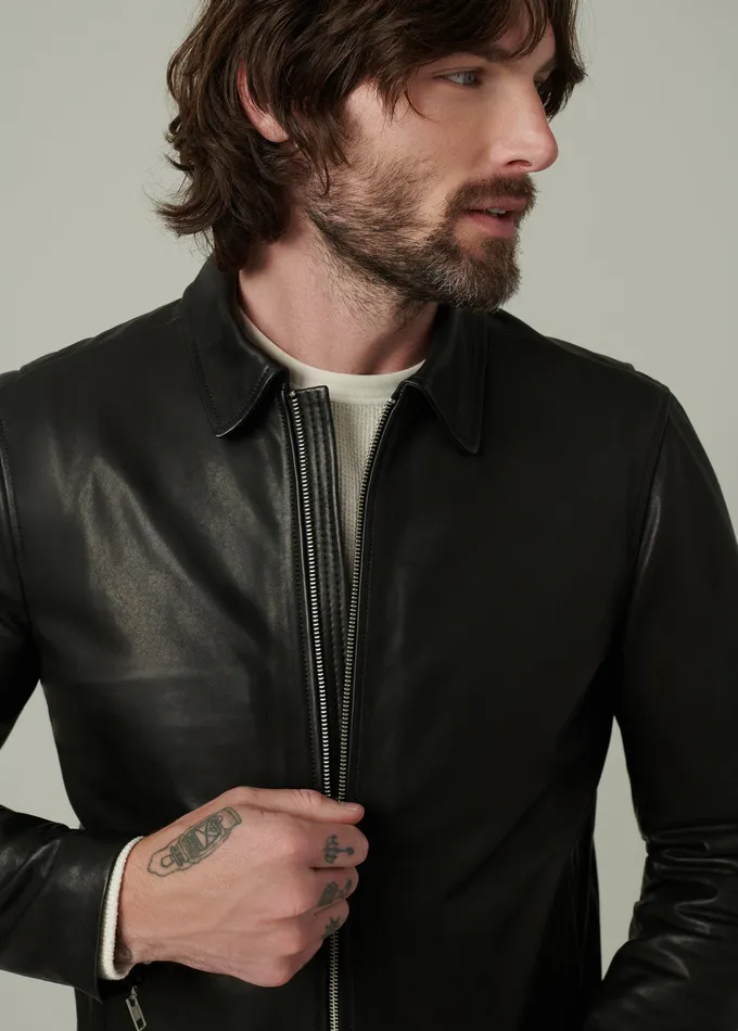 Jackets Outerwear Men REFINED LEATHER MOTO Black Joe8217s Jeans