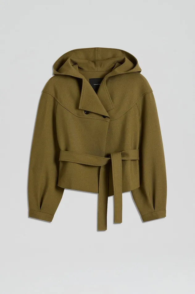 Jackets Women Scanlan Theodore CROPPED DUFFLE OLIVE Jackets Women Scanlan Theodore CROPPED DUFFLE OLIVE