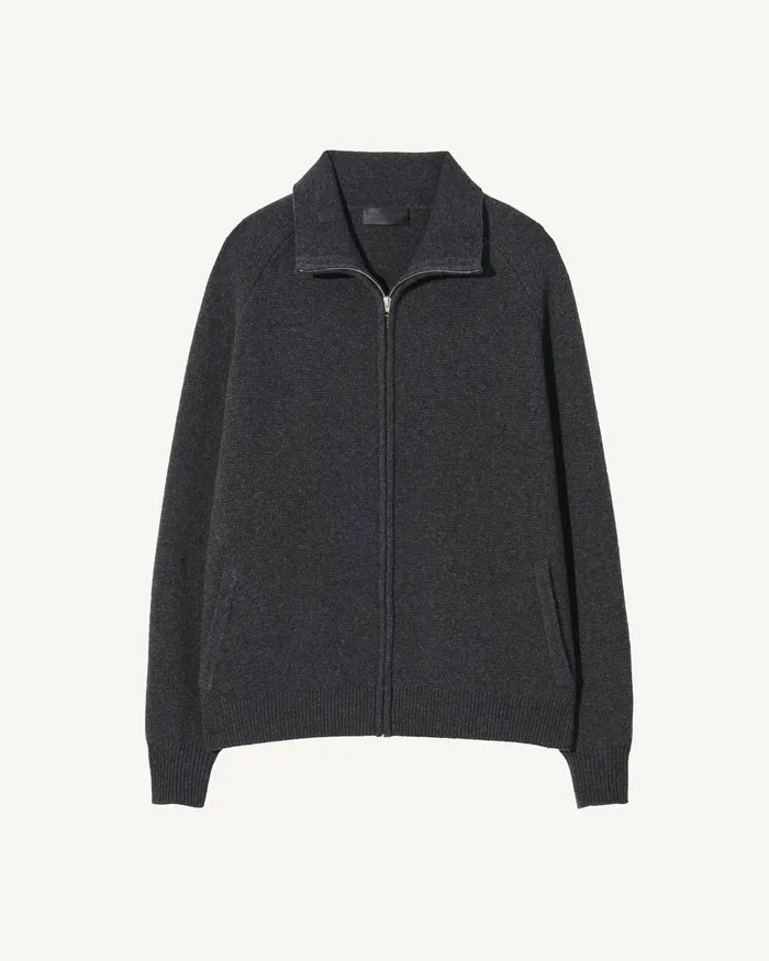 JAD SWEATER Dark Charcoal Melange Men Sweaters Nili Lotan