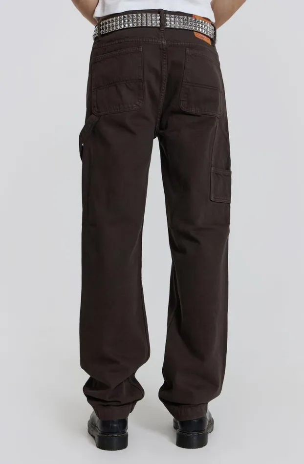 Jeans Men Jaded London Brown Carpenter Jeans In Skate Fit