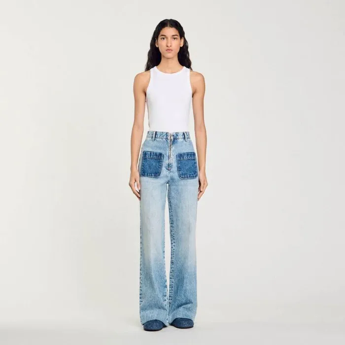Jeans Women SANDRO Highrise Jeans Light Bu Jean