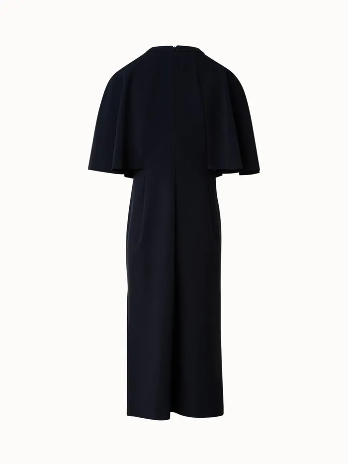 Jersey Kimono Sleeves Dress Black Women Akris Dresses