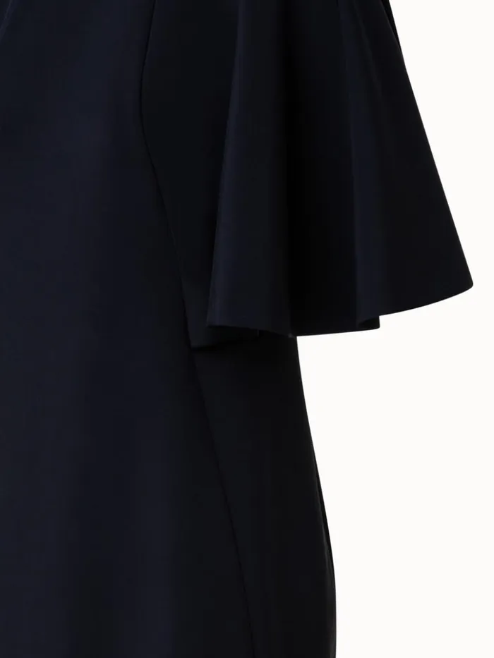 Jersey Kimono Sleeves Dress Black Women Akris Dresses