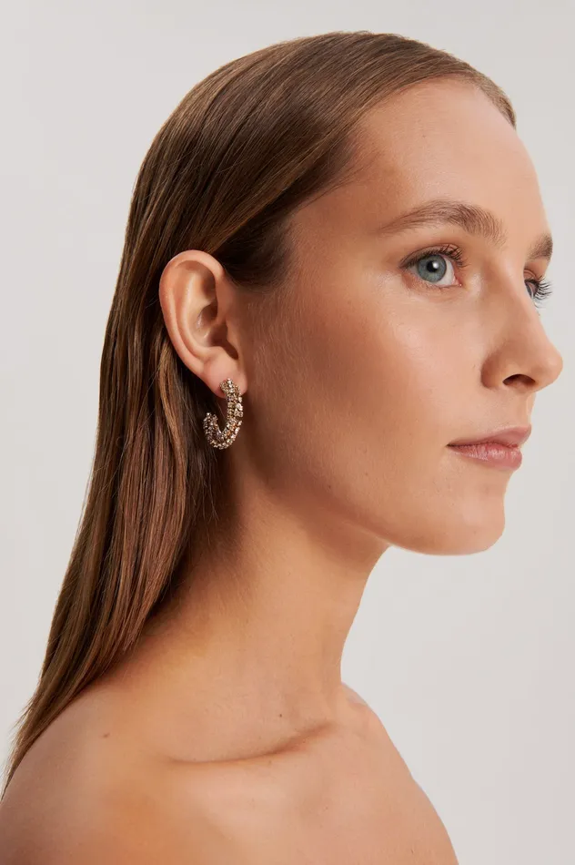 Jewelry Women STRASS TWIST EARRINGS LIGHTGOLDCRYSTAL Scanlan Theodore