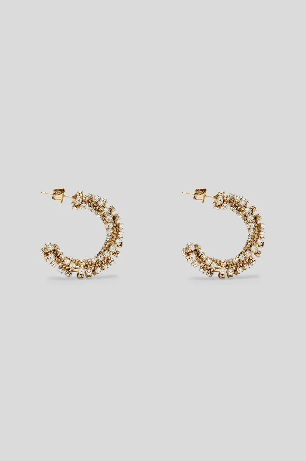 Jewelry Women STRASS TWIST EARRINGS LIGHTGOLDCRYSTAL Scanlan Theodore