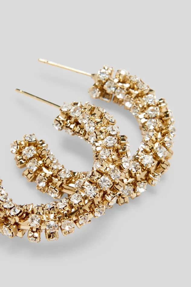 Jewelry Women STRASS TWIST EARRINGS LIGHTGOLDCRYSTAL Scanlan Theodore
