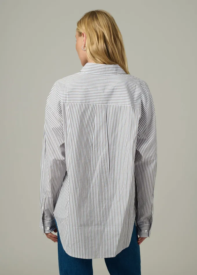 Joe8217s Jeans THE BOYFRIEND BUTTON DOWN SHIRT Forest Night White Women Tops