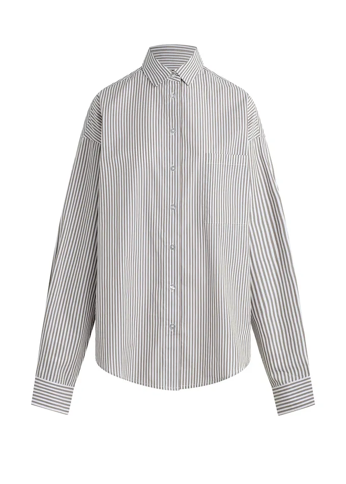 Joe8217s Jeans THE BOYFRIEND BUTTON DOWN SHIRT Forest Night White Women Tops