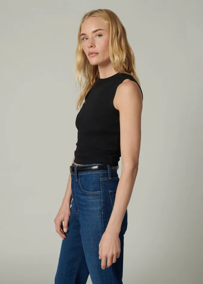 Joe8217s Jeans THE HIGH NECK TANK Black Women Tops