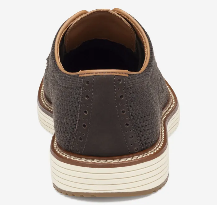Johnston and Murphy Upton Knit Wingtip Brown Heathered Knit Men LaceUps