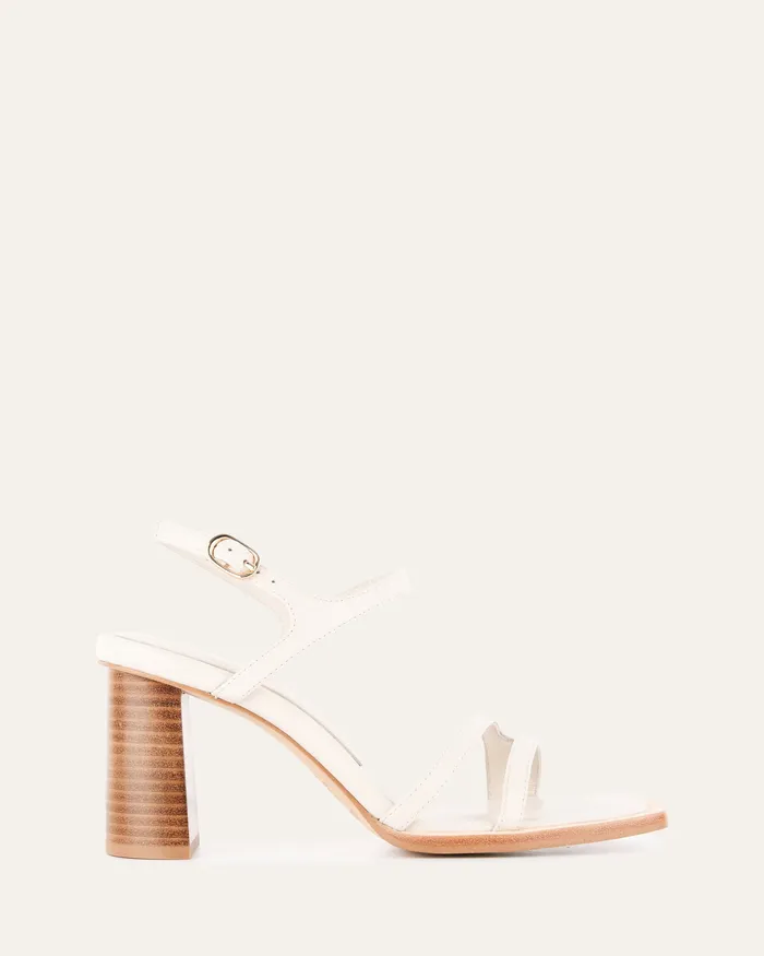 jomercer Casey high heel sandal off white leather Women HIGH SANDALS