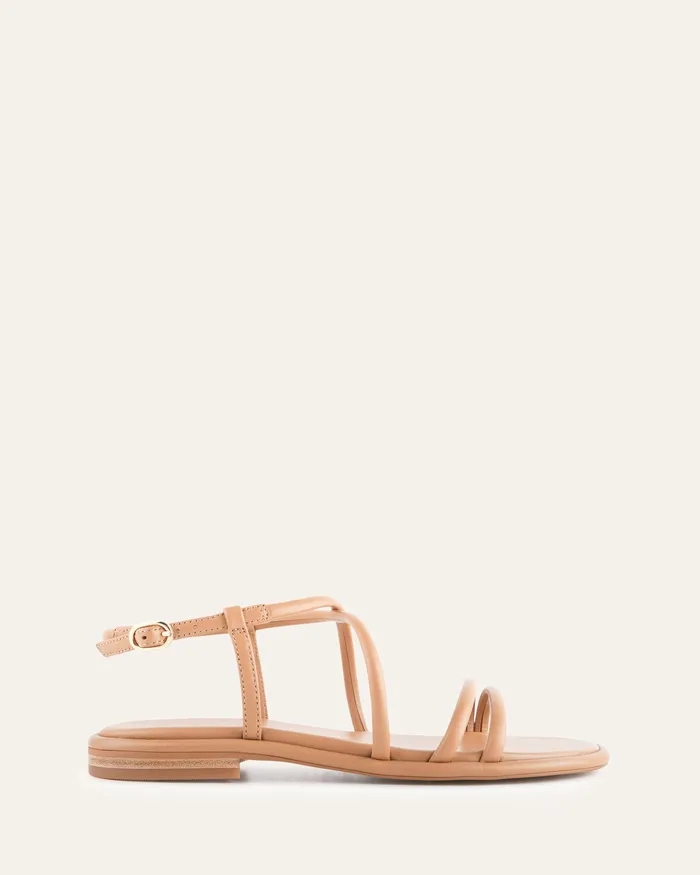 jomercer FLAT SANDALS Women Catalina flat sandals toffee leather