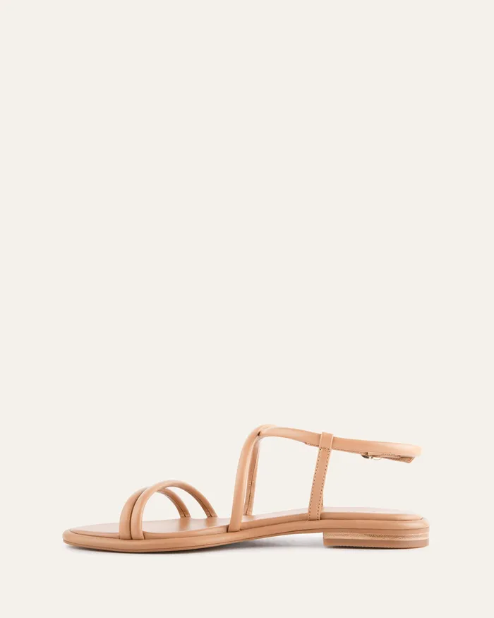 jomercer FLAT SANDALS Women Catalina flat sandals toffee leather