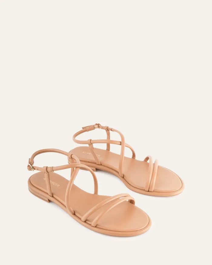 jomercer FLAT SANDALS Women Catalina flat sandals toffee leather