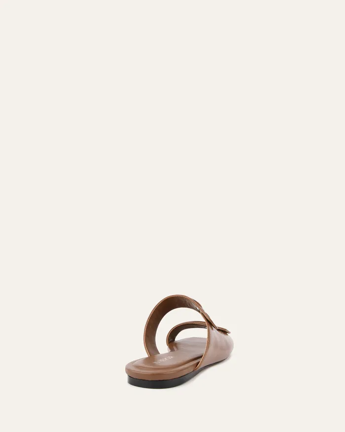 jomercer FLAT SANDALS Women Quill flat sandals dark tan leather jomercer FLAT SANDALS Women Quill flat sandals dark tan leather