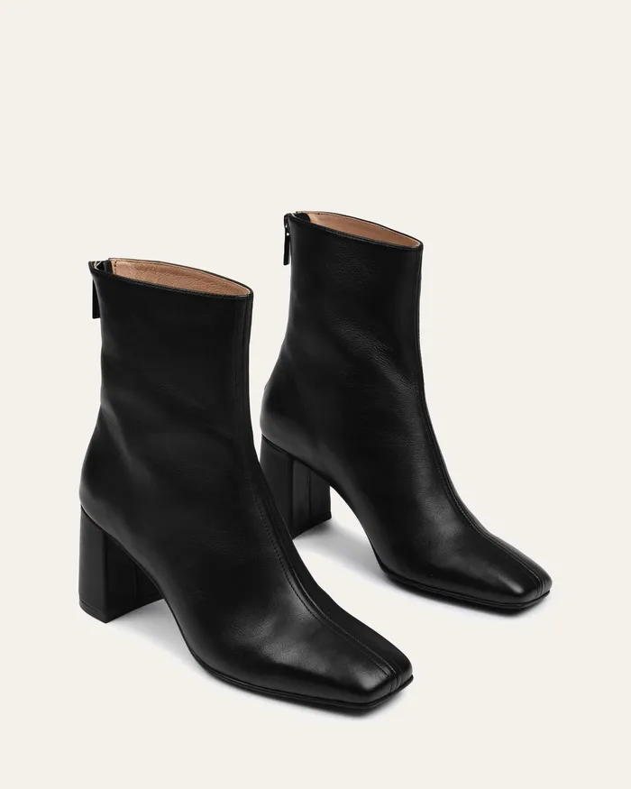 jomercer Nevada mid ankle boots black leather Women MID ANKLE BOOTS