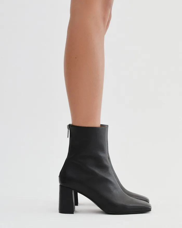 jomercer Nevada mid ankle boots black leather Women MID ANKLE BOOTS