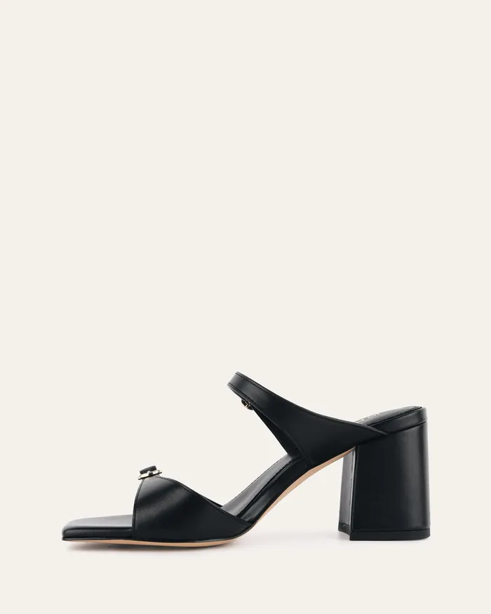jomercer Spencer mid heel sandals black leather Women MID SANDALS jomercer Spencer mid heel sandals black leather Women MID SANDALS