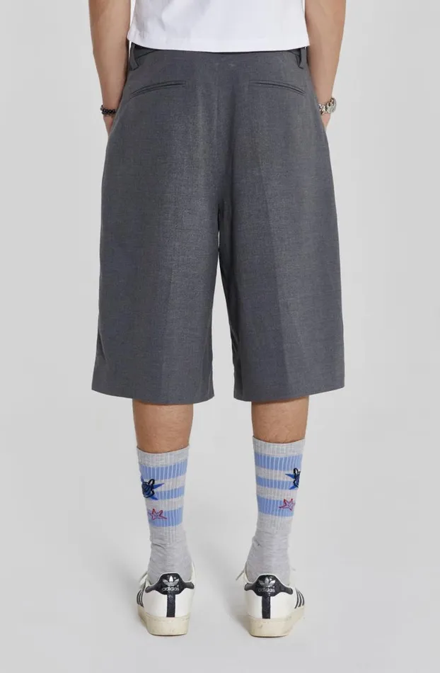 Jorts and Shorts Men Jaded London Grey Goliath Tailored Shorts