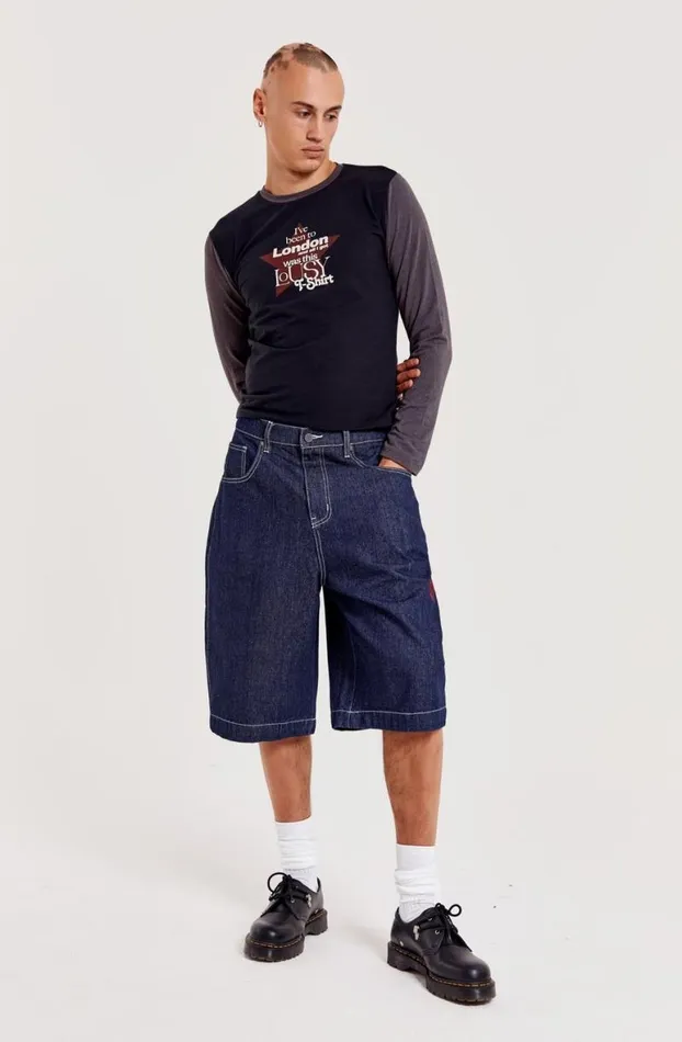 Jorts and Shorts Men Jaded London Jumbo Denim Jorts