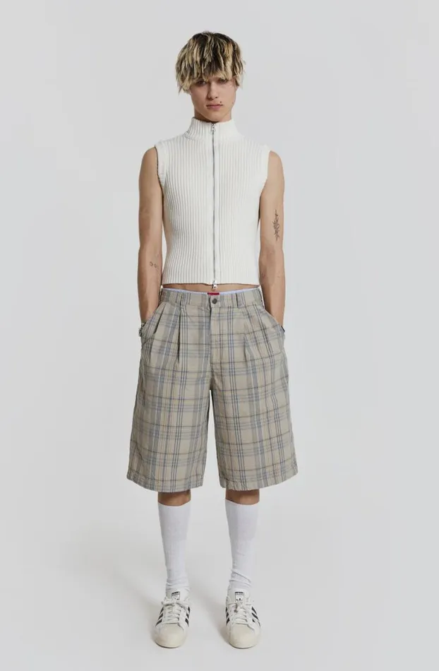 Jorts and Shorts Men Jaded London Stone Check Fairway Shorts