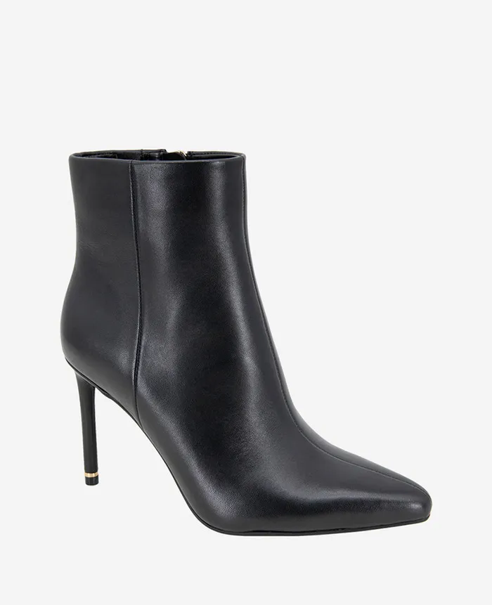 Kenneth Cole Boots and Booties Women Quincy Leather Heel Ankle Bootie Black Kenneth Cole Boots and Booties Women Quincy Leather Heel Ankle Bootie Black