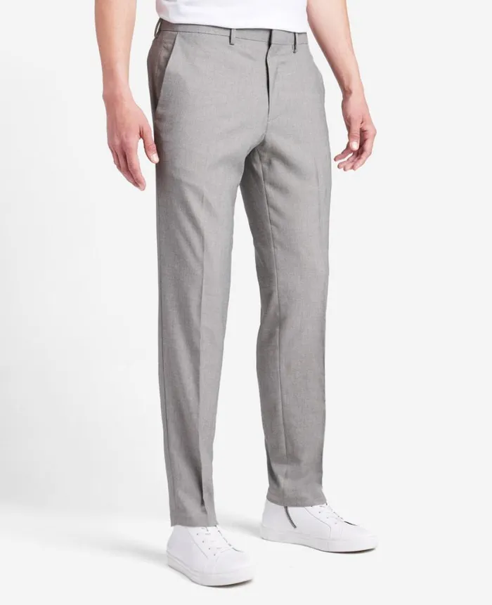 Kenneth Cole Dress Pants Men Stretch ModernFit Dress Pant Beige