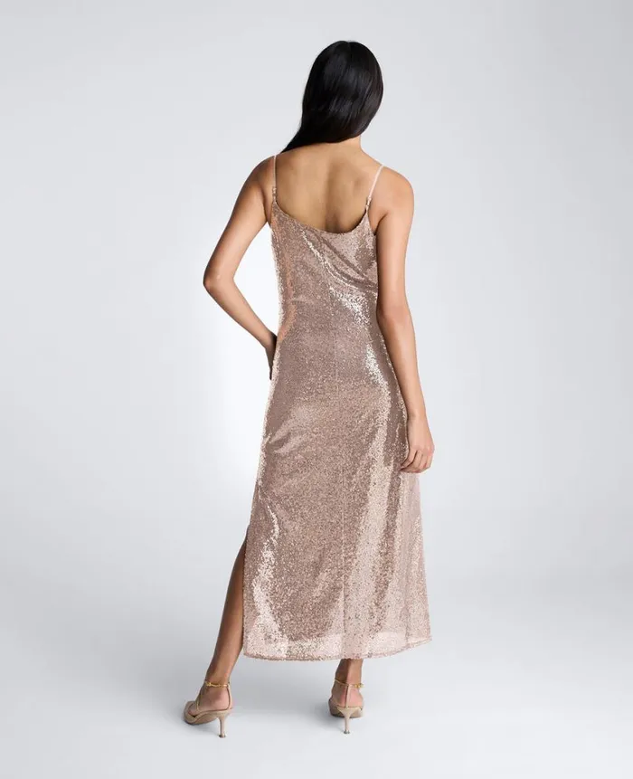 Kenneth Cole Dresses and Skirts Women Sequin Cowl Neck Maxi Slip Dress Pink Kenneth Cole Dresses and Skirts Women Sequin Cowl Neck Maxi Slip Dress Pink