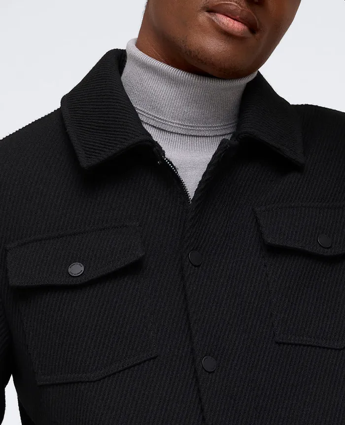 Kenneth Cole Jackets and Outerwear Men Heavyweight Twill Trucker Jacket Black Kenneth Cole Jackets and Outerwear Men Heavyweight Twill Trucker Jacket Black