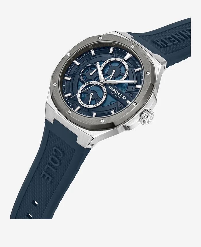Kenneth Cole Mens Men Kenneth Cole Dress Sport Blue Silicon Strap Watch Blue Kenneth Cole Mens Men Kenneth Cole Dress Sport Blue Silicon Strap Watch Blue