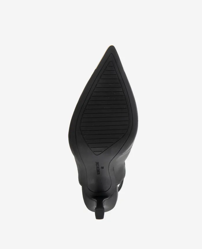Kenneth Cole Pumps and Heels Women Romi TStrap Leather Slingback Heel Black Kenneth Cole Pumps and Heels Women Romi TStrap Leather Slingback Heel Black