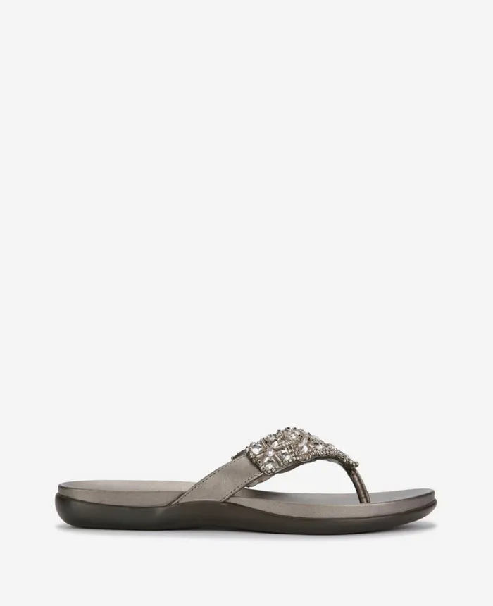 Kenneth Cole Sandals and Wedges Women Glamathon Thong Sandal Grey