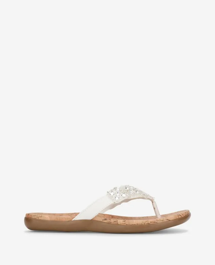 Kenneth Cole Sandals and Wedges Women Glamathon Thong Sandal White