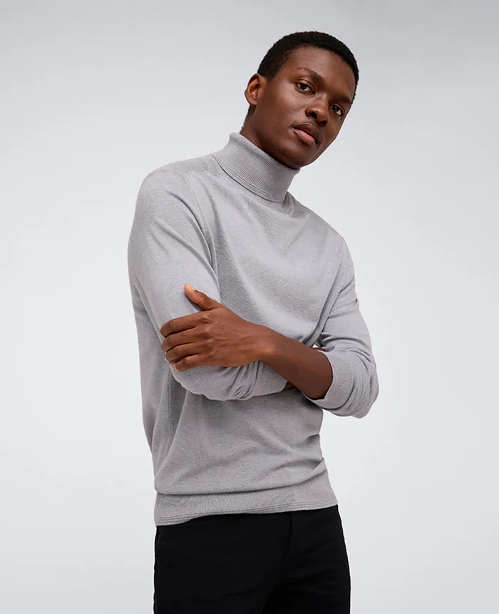 Kenneth Cole Sweaters Men Foldover Turtleneck Sweater Grey Kenneth Cole Sweaters Men Foldover Turtleneck Sweater Grey