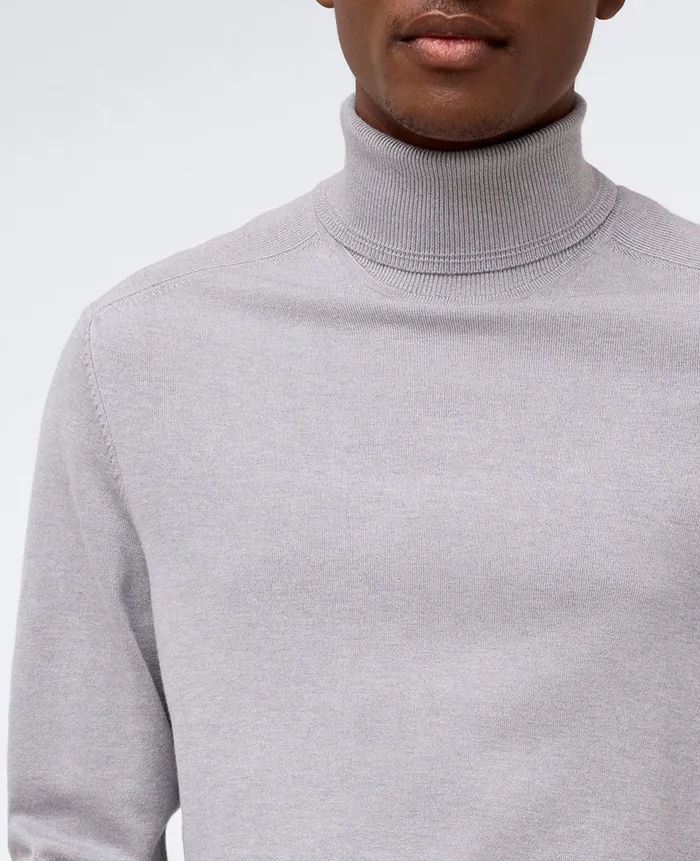 Kenneth Cole Sweaters Men Foldover Turtleneck Sweater Grey Kenneth Cole Sweaters Men Foldover Turtleneck Sweater Grey