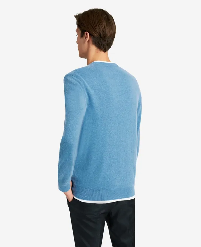 Kenneth Cole Sweaters Men Site Exclusive Crew Neck Cashmere Sweater Blue Kenneth Cole Sweaters Men Site Exclusive Crew Neck Cashmere Sweater Blue