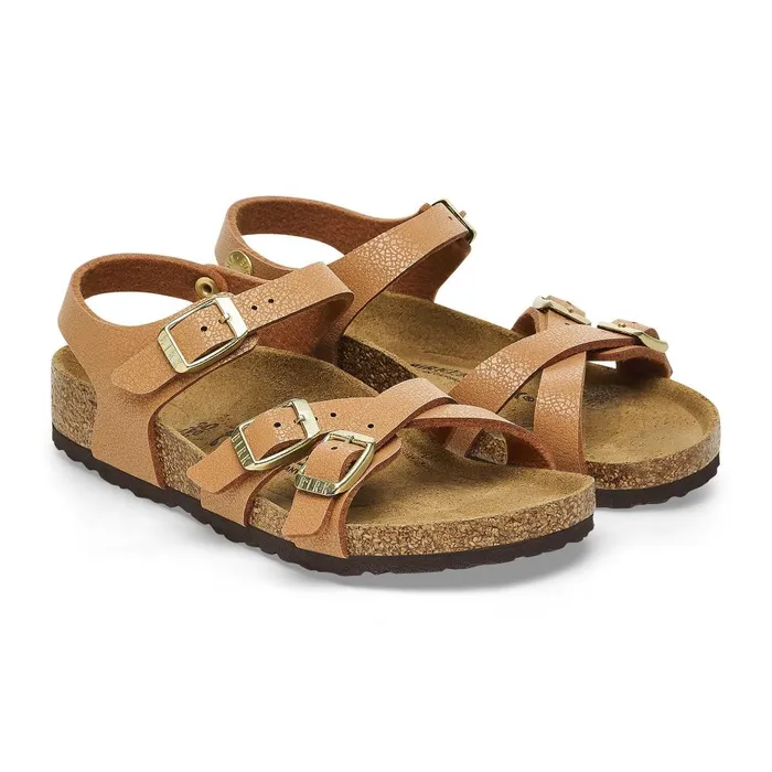 Kids Birkenstock BackAnkleStrap Kumba Grained Pecan