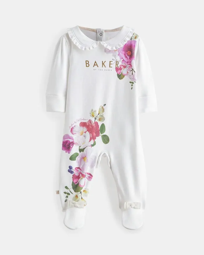 Kids CLARELL 8211 Floral Print Collared Sleepsuit White Ted Baker Playsuits and Sets Kids CLARELL 8211 Floral Print Collared Sleepsuit White Ted Baker Playsuits and Sets