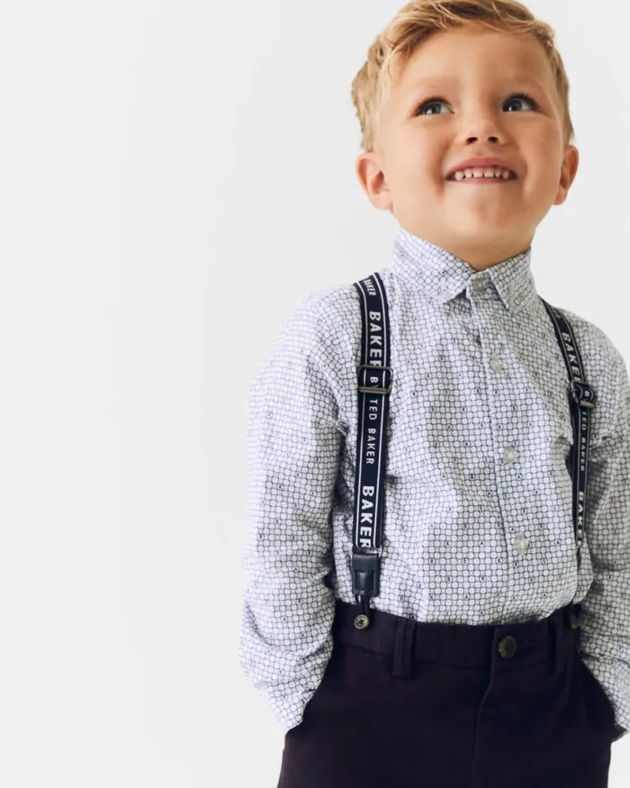 Kids COHL 8211 Chino And Shirt Set With Braces Navy Ted Baker Baby Kids COHL 8211 Chino And Shirt Set With Braces Navy Ted Baker Baby