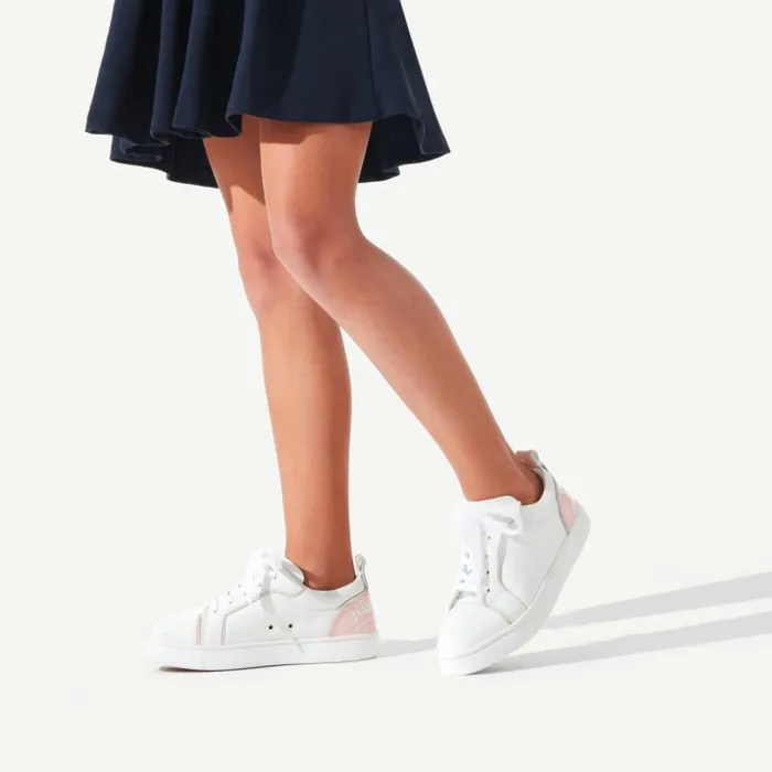 Kids Funnyto Lowtop Sneakers 8211 Calf Leather 8211 Rosy Christian Louboutin Sneakers
