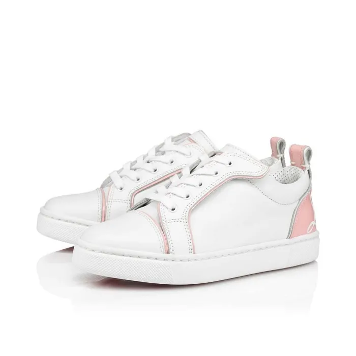 Kids Funnyto Lowtop Sneakers 8211 Calf Leather 8211 Rosy Christian Louboutin Sneakers