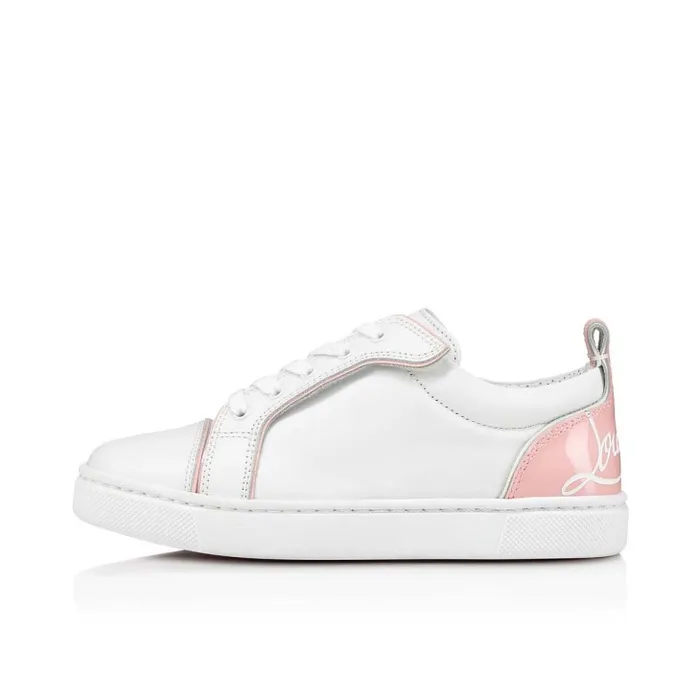 Kids Funnyto Lowtop Sneakers 8211 Calf Leather 8211 Rosy Christian Louboutin Sneakers