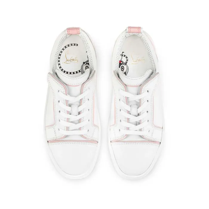 Kids Funnyto Lowtop Sneakers 8211 Calf Leather 8211 Rosy Christian Louboutin Sneakers