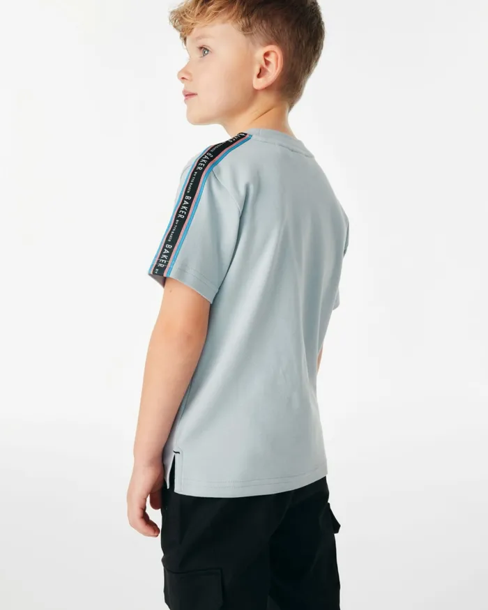 Kids IACOB 8211 Branded Tape Detail TShirt Medium Blue Ted Baker Tops