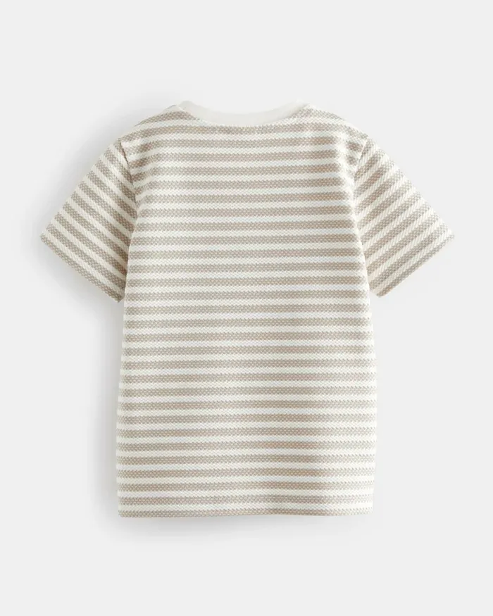 Kids LAJAMES 8211 Branded Textured Stripe TShirt Nude Ted Baker Tops Kids LAJAMES 8211 Branded Textured Stripe TShirt Nude Ted Baker Tops